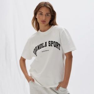 Adanola White Short Sleeve Tee